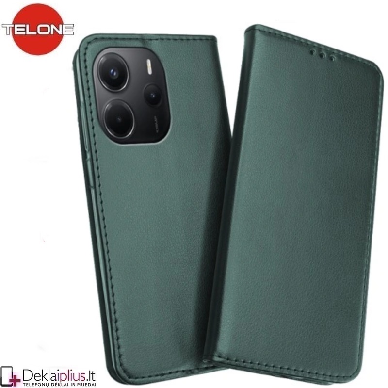 Telone atverčiamas dėklas - žalias (Xiaomi Redmi Note 14 4G) Telone atverčiamas dėklas - žalias (Xiaomi Redmi Note 14 4G)